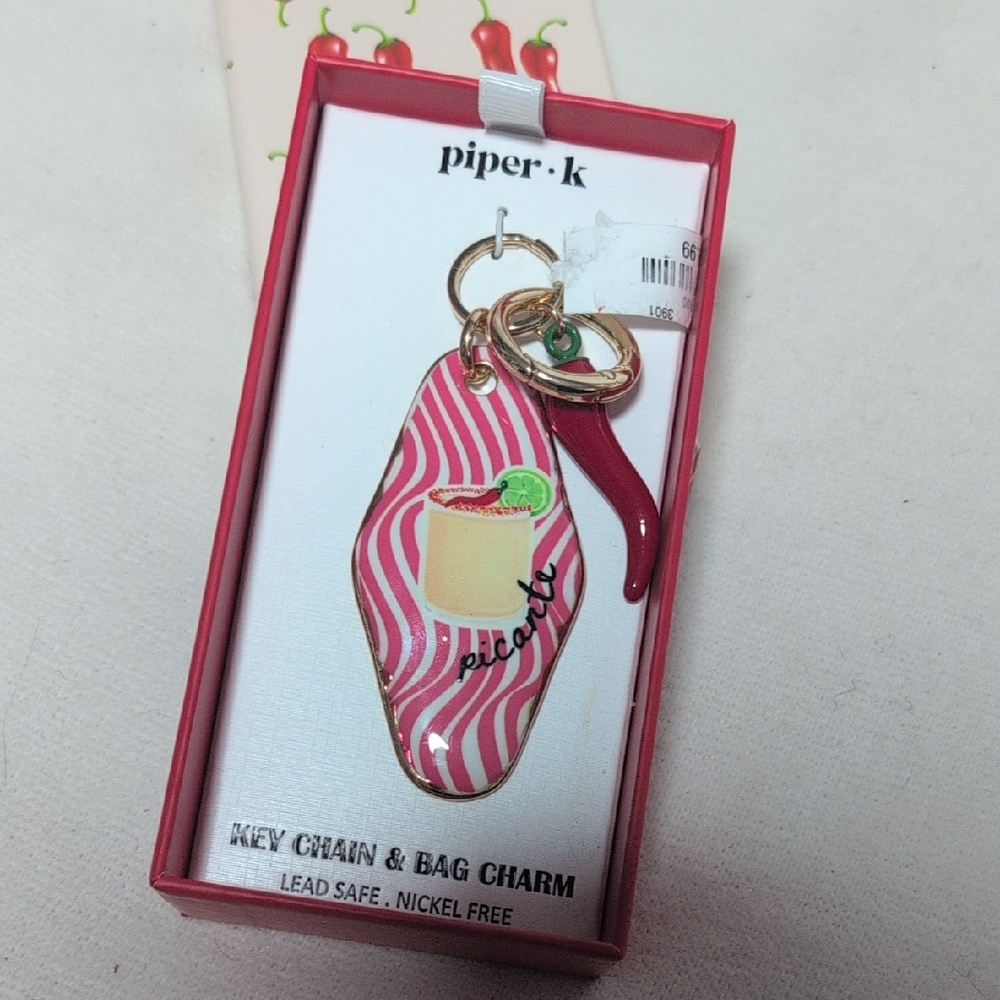 Piper K Picante Chili Pepper Bag Charm Hotel Key chain. - Picture 2 of 6